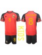 Belgie Youri Tielemans #8 Domácí dres pro děti MS 2022 Krátký Rukáv (+ trenýrky)